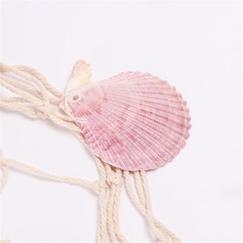 KING DO WAY Fischnetz mit Schöner Muscheln Anker mediterranen stil fischerei dekorative netze hintergrund Wand deko bar home decor Maritimes Deko Weiss - 6