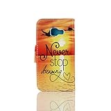 BONROY® Handyhülle Samsung Galaxy A3 (2016) SM-A310F Hüllen Bunte Gemalt Malerei Muster PU Lederhülle Schutzhülle Handyhülle Taschen Schalen Handy Tasche Flip Wallet Ständer Etui Karten Slot Lederhülle Kredit Kartenfächer Folio Bookstyle mit Weich TPU Innere Schutzhülle für Samsung Galaxy A3 (2016) SM-A310F - 