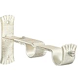 Color: marfil/oro RIEL CHYC 5432035 Soporte Doble Forja Ø20 Marfil/Oro (Blister 2 Piezas)