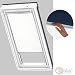 Produktbild Original Velux Verdunkelungsrollo Rollo für GGL, GHL, GTL, GPL, GGU, GHU, GTU, GPU / P08 und 408 / Stofffarbe Standard 1025 / Uni Weiß, Schienenfarbe silber // DKL P08 1025S