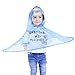 Produktbild TAOtTAO Faltbarer netter Tierregen-Mantel UFO-Kinderregenschirm-Hut-magischer Handregenmantel (M, Blau)