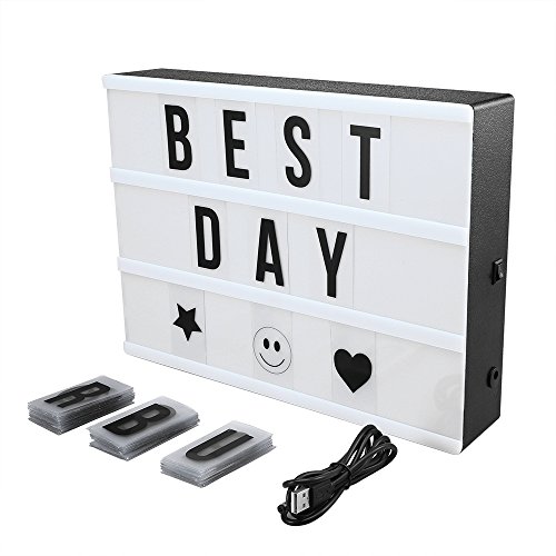 AGM filmische Licht Box A4 Size warm Licht Box mit schwarzen Englische Buchstaben, Nummer, Emojis - 5