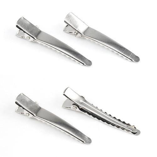 Yahee 50 Stück Haarklammer Haarclips Clips Haarspange Haarklemmen Rohling Silber Alligator - 2