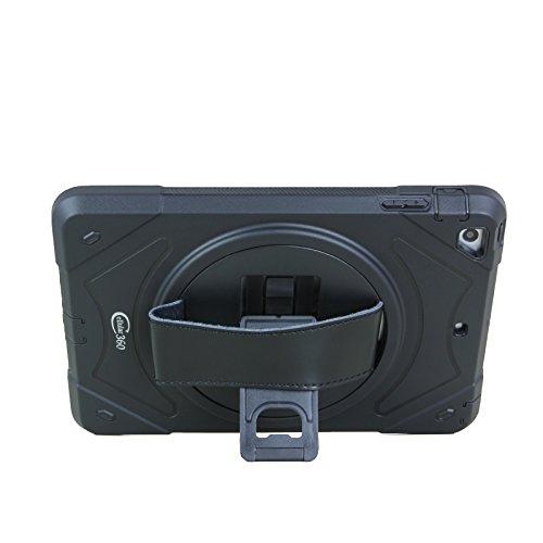 Cellular360 Apple iPad Mini 4 Hülle,schmutz- und stoßfest, 360 drehbare Handschlaufe mit integriertem Standfuß (Apple iPad Mini 4, Handheld-Schwarz) - 2