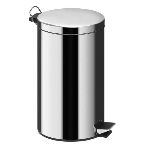 Denny International S/Sless Inox 3L 5L 12L 20l 30l Argento pattumiera da Cucina Bagno WC Spazzatura Ufficio rifiuti (12L)