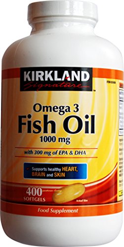 Preisvergleich Produktbild Kirkland Omega 3 Fish Oil 1000 mg 400 Softgels