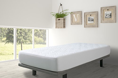 VELFONT – Gepolsterte Matratzenauflage aus 100% Baumwolle zum Wenden – verfügbar in verschiedenen Größen – 90×190/200cm - 3