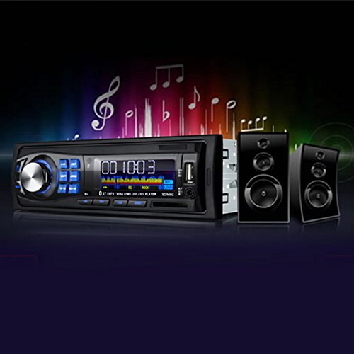 Masione® Bluetooth Car Stereo Audio Receiver , Single Din, In Dash 12V, MP3 Radio Player Compatible, Digital Media, FM Receiver with USB Port & SD Card Slot AUX Receiver,Remote Control