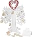 Produktbild endlosschenken Holzbaum Hochzeit Deko Baum Hochzeitsbaum aus Holz Wunschbaum Gästebuch Hochzeit mit 80 Herzen