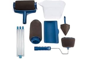 GOUSHY 10pcs/set Senza Cuciture Rullo per Pittura Pro con Serbatoio Professionale Rulli per Vernice antigoccia Trasforma la stanza in pochi minuti