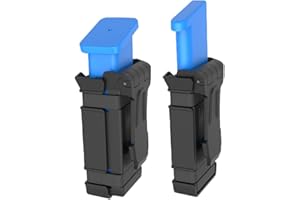 OMITAC 2 sacchetti universali ambidestri da 9 mm per riviste singole e doppie da 9 mm 10 mm .40 .45, singolo OWB Mag Pouch per Glock 9 mm 1911 S&W Sig Sauer Beretta CZ Taurus Colt H&K Ruger e altri