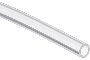 sourcing map Silicona Tubo 1/8"(3mm) ID x 5/32" (4mm) OD 6,6 pies (2M) Silicona Goma Tubo Aire Manguera Agua Tubo para Bomba Transferencia Transparente