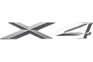 AUTOZOCO Emblema Adhesivo X4 | Emblema Cromado X4 | Insignia X4 | Insignia Adhesiva X4 | Apto para Maletero | Compatible con BMW | Material plástico ABS | Medidas 14,5 x 3 cm - Plateado