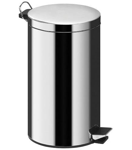 Bath Vida Pattumiera A Pedale Da Bagno 3 Litri - Acciaio Inox Argento Con Secchio Interno - Piccola E Pratica Per Piccoli Spazi