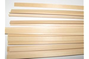 GENERICO Mantua Model Art. 82602 - Listelli di Tiglio sezione rettangolare - 1,5 x 5 x 1000 mm - 20 pcs
