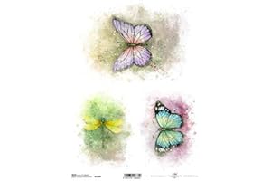 ITD Butterflies Rice Paper R1606-1 x A4 Sheet of decoupage Rice Paper