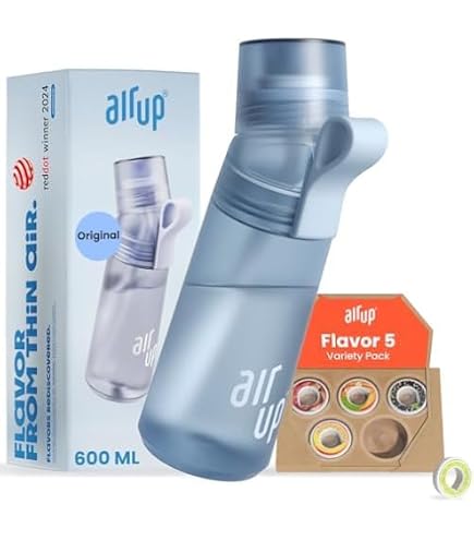 Air up Original Gen 2 Bottle (600ml) with 5 Original Pods, Tritan, BPA Free, Flavoured Bottle, Sugar Free, Starter Kit Sports & Outdoors