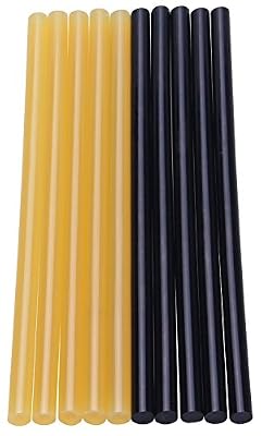Mookis PDR Paintless Débosselage Réparation,10 Colles de Bâton Universelles Chaud Recharge pour Pistolet (Jaune, Noir)
