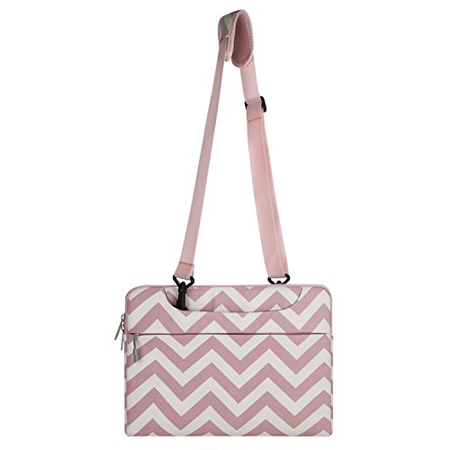 MOSISO Notebooktasche f  r 13-13 3 Zoll MacBook Pro  MacBook Air  Notebook Computer Chevron Segeltuchstoff Laptop Schultertasche Sleeve H  lle Umh  ng