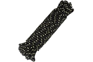 G2PLUS Corde en Nylon Corde Polypropylène 8 mm x 20 m,Corde D’amarrage Corde Marin Corde de Jardin pour Activités de en Extérieur Charge de Rupture: 680 Kg（Noir）