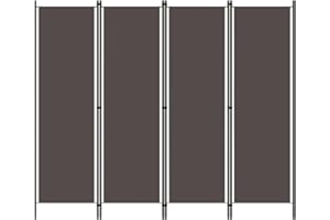 ‎VIDAXL vidaXL Raumteiler Klappbar Freistehend Trennwand Paravent Umkleide Sichtschutz Spanische Wand Raumtrenner 4-TLG. Anthrazit 200x180cm Eisen Stoff