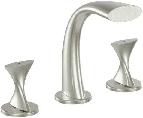 Ultra Faucets UF55513 Twist Collection Two-Handle Widespread Bathroom Sink Faucet, Brushed Nickel by Ultra Faucets