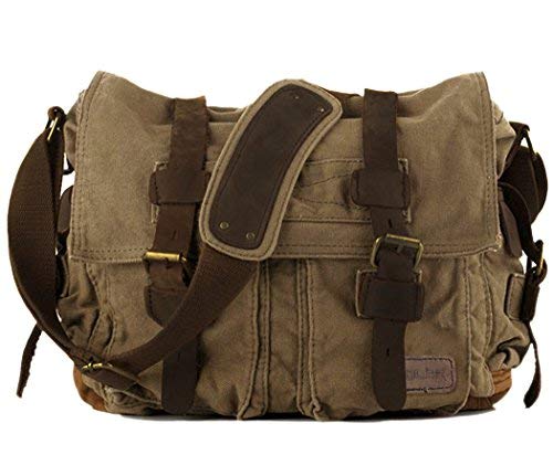 KIPTOP® -2016 Otoño/Invierno Moda Nuevo bolsos bandolera estilo de la vendimia de la lona unisex del mensajero del bolso de hombro de cuero del hombro del bolso del mensajero