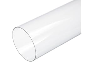 OLYCRAFT 305x90mm Acrylique Tube Rond Transparent Rigide Acrylique Tube Clair Tube Rond Creux Barre Ronde Tige pour DIY Artisanat Lampes Aquarium Fish Tank Architectural Model Making