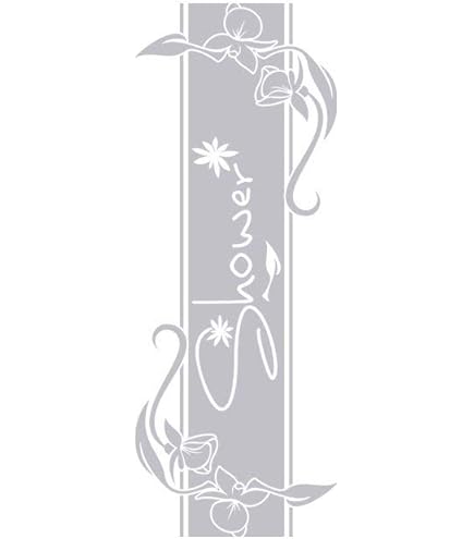 Amazon.de: Fenstertattoo Streifen mit Bambus, Pflanzen, Fensteraufkleber  fr Badezimmer, Duschtr Aufkleber / 150x57cm