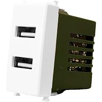 2x USB-Steckdose Mit Typ A & Typ C – 3,1 A Schnellladung, 1 Modul, Passt In Vimar Plana Schalter