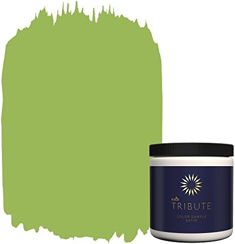 KILZ TRIBUTE Interior Satin Paint &amp; Primer In One,  8-Ounce Sample, Lush Green (TB-78)