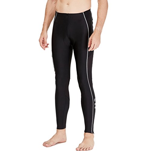 4Ucycling Herren Lange Fahrradhose 3D Sitzpolster Radhose Kompressionshose Radler Hose Fahrrad Tights Leggings