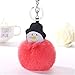 Produktbild OSYARD Schlüsselanhänger,Keychain,15 cm Weihnachten Schneemann Keychain Frauen Rucksäcke Handtaschen Anhänger Keyring Dekor Zubehör Pompoms Schlüsselringe Mode Niedlich Schlüssel Ring