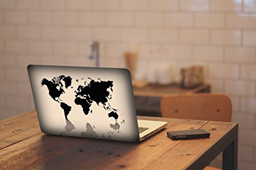 Voyage World, Welt, Skin-Aufkleber Folie Sticker Laptop Vinyl Designfolie Decal mit Ledernachbildung Laminat und Farbig Design für Laptop 10.2″ - 3