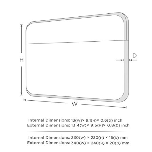 DOMISO 13 - 13 3 Zoll Laptoph  lle H  lle Tasche Sleeve Case Etui Notebook Schutzh  lle Canvas-Gewebe f  r 13  MacBook Air   13 5  Microsoft Surface B
