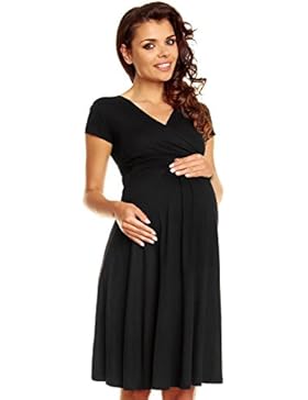 Zeta Ville - Damen - Umstandskleid - Kurzarm - Sommerkleid für Schwangere - 108c