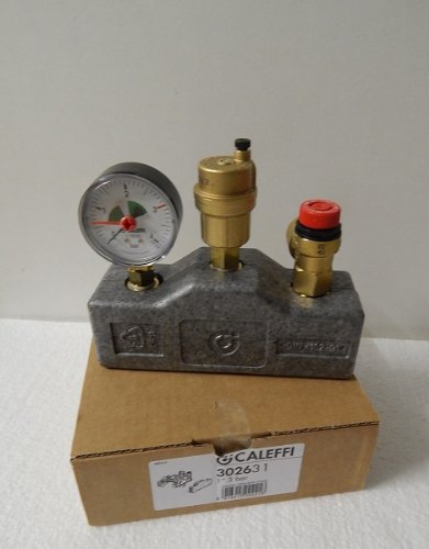 Kesselsicherheitsgruppe aus Messing für geschlossene Heizungsanlagen nach DIN 4751 für Leistung bis 50 kW