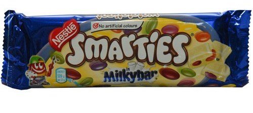 Nestle Smarties in Milky Bar with Creamy White Confection, 80g