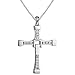Fast And Furious Vin Diesel Inspired Cross Shaped Silver 18K White Gold Plated Austrian Crystal Elegant Trendy Style Beautiful Pendant For Men by Caratcube (CTC - 0078) RS.235.00