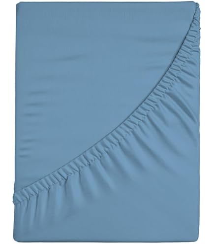 Lenzuolo Con Angoli Singolo 100x200 Cm In Cotone Jersey - OEKO-TEX, Azzurro
