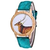 IG Invictus Damen Mode Casual Lederstrap Analog Quarz Runde Uhr T41 N Quarzuhr Grüne Quarz Uhr