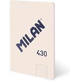 MILAN&reg; Notebook A5 Glued Lined Paper, 48 Sheets of 95 g/m&sup2;, Collection 430 Since 1918, Beige