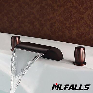 SHUILT Bathroom accessory oil brass copper waterfall decking installed shower basin mixer