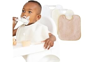 Bugalin Baberos bebe impermeables |Packs - Baberos goma elastica guarderia | 6 meses hasta 4 años| Fáciles de Poner y Quitar De Rizo y Tela Impermeable, Ideal para la Guarderia | Fabricados España