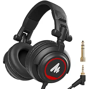 Maono AU-MH501 Over-Ear Studio headphones, Stereo Monitor Closed Back Headsets with 50mm Driver and Lightweight Foldable Design for Gaming, Singing, Microphone Recording, Mobile, PC