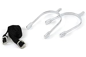 COVALLIERO Kerbl Sporen mit Sporenriemen Tropfenform Paar, Spore Uomo