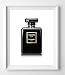 Produktbild Poster plakat Flasche schwarz vogue Parfüm dekoration für Haus , verschiedene Größen erhältlich (50 x 70 cm)