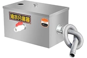 Xian 35 * 25 * 23cm Intercepteur de piège à Graisse d'acier Inoxydable, Séparateur Huile-Eau Eau usée de Cuisine de Restaurant