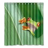 WYFCC Cortina de Ducha Rana Personalizado Polyester 167cm x 183cm.