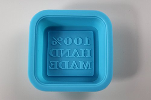 Unitedcovers / Silikonformen/ Motiv 100 % Handmade / zum Seifengiessen in blau /quadratische Seifenformen im 10-er Pack (10 Stück insgesamt/ Set) — Versand durch amazon aus Deutschland - 4